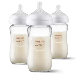 Glass Natural (3) Baby Bottle 8oz