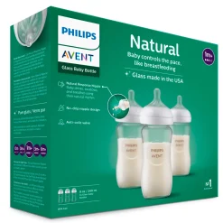 Glass Natural (3) Baby Bottle 8oz
