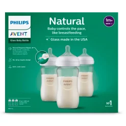 Glass Natural (3) Baby Bottle 8oz