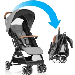 GOLD Otto Self-Folding Lightweight Travel Stroller - Moonstone Gray