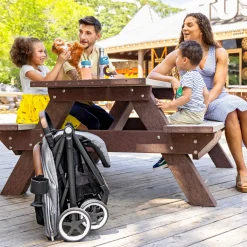 GOLD Otto Self-Folding Lightweight Travel Stroller - Moonstone Gray