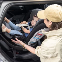 Gold Revolve360 Extend All-in-One Rotational Car Seat with SensorSafe - Moonstone Gray