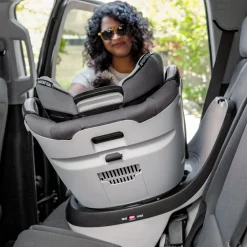 Gold Revolve360 Slim 2-in-1 Rotational Car Seat with SensorSafe - Pearl Gray