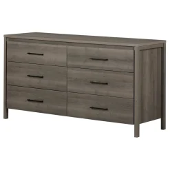 Gravity 6-Drawer Double Dresser - Gray Maple