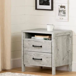 Gravity 2-Drawer Nightstand - Seaside Pine