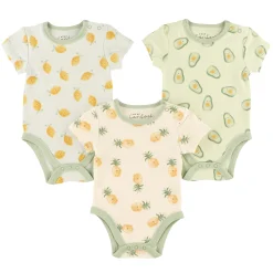Guacamole 3pk Bodysuits 0-30m