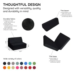 Half Modular Sofa - Blackberry Shadow