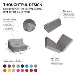 Half Modular Sofa - Pitaya Punch