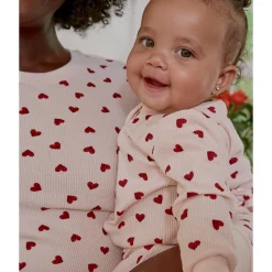 Hearts Waffle Pajamas 0-24m