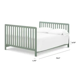 Hidden Hardware Full Size Bed Conversion Kit - Sage