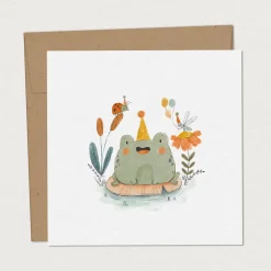 Holiday Greeting Card - Festive Frog