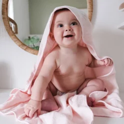 Hooded Towel - Pink Rabbit