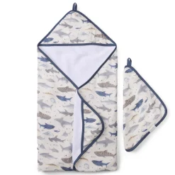 Hooded Towel Set - Sharks