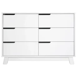 Hudson 6-Drawer Double Dresser - White