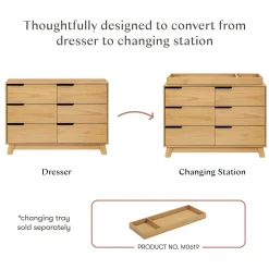 Hudson 6-Drawer Double Dresser - Honey