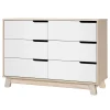 Hudson 6-Drawer Double Dresser - Washed Natural / White
