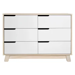 Hudson 6-Drawer Double Dresser - Washed Natural / White