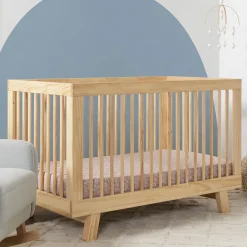 Hudson 3-in-1 Convertible Crib with Toddler Bed Conversion Kit - Natural Finish
