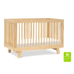 Hudson 3-in-1 Convertible Crib with Toddler Bed Conversion Kit - Natural Finish