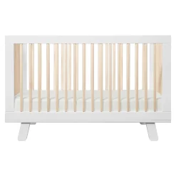 Hudson 3-in-1 Convertible Crib - White / Washed Natural
