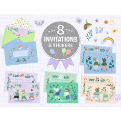 Invitations(8) Animal Fanfare