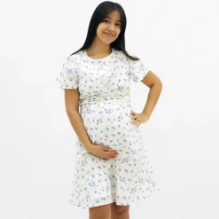 Ivory Floral Maternity Dress