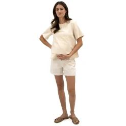 Ivory Maternity Denim Shorts