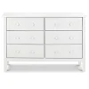Jayden 6-Drawer Double Wide Dresser - White