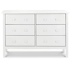 Jayden 6-Drawer Double Wide Dresser - White