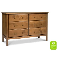 Jayden 6-Drawer Double Wide Dresser - Chestnut