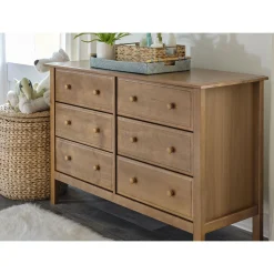 Jayden 6-Drawer Double Wide Dresser - Chestnut