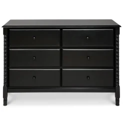 Jenny Lind Spindle 6-Drawer Dresser - Ebony