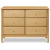 Jenny Lind Spindle 6-Drawer Dresser - Honey