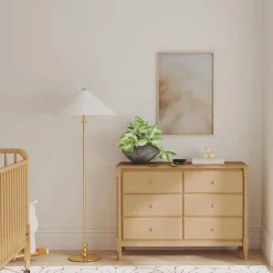 Jenny Lind Spindle 6-Drawer Dresser - Honey