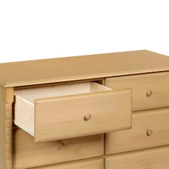 Jenny Lind Spindle 6-Drawer Dresser - Honey