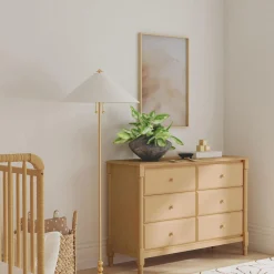 Jenny Lind Spindle 6-Drawer Dresser - Honey