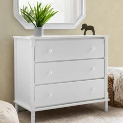 Jenny Lind Spindle 3-Drawer Dresser - White