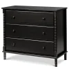 Jenny Lind Spindle 3-Drawer Dresser - Ebony Black