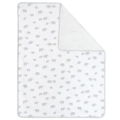 Jersey Sherpa Blanket - Grey Elephant