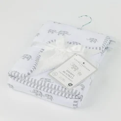 Jersey Sherpa Blanket - Grey Elephant