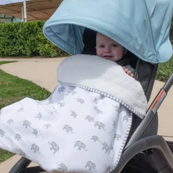 Jersey Sherpa Blanket - Grey Elephant