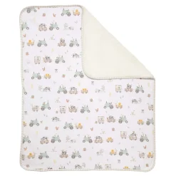 Jersey Sherpa Blanket - Tractor Ride