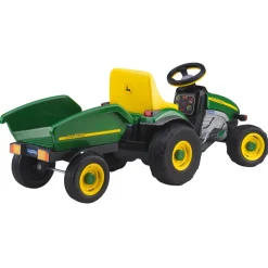 John Deere Farm Tractor With Trailer - Green/Yellow