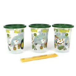 John Deere 10oz Spill Proof Straw Cup 3-Pack