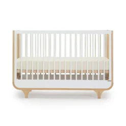Jolly 3-In-1 Convertible Crib - White/Natural