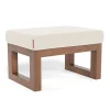 Joya Ottoman - Dune / Walnut