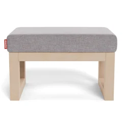 Joya Ottoman - Pebble Grey / Maple