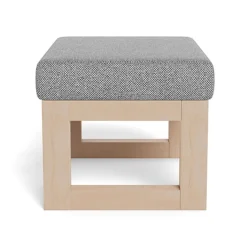 Joya Ottoman - Pepper Grey / Maple