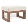 Joya Ottoman - Sand / Walnut