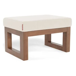 Joya Ottoman - Sand / Walnut